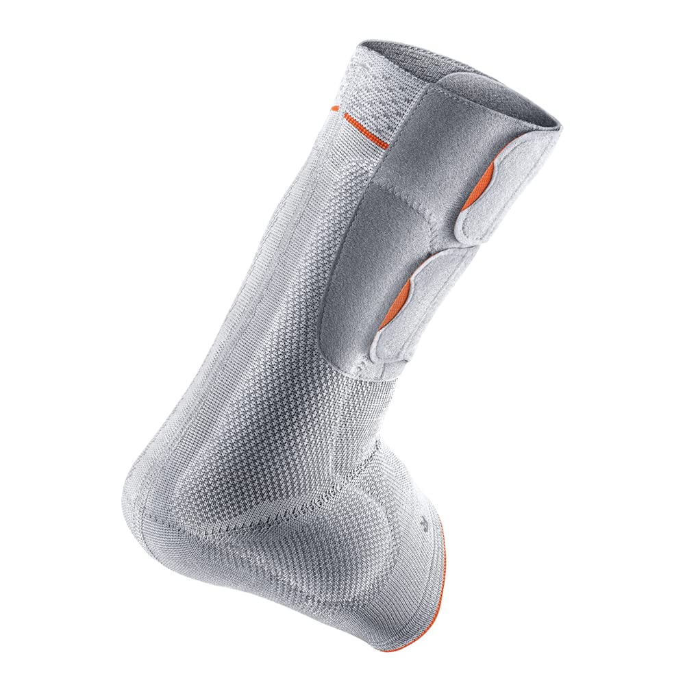 SPORLASTIC – Achillessehne Bandage ACHILLO-HiT links – Kompressionsbandage mit integrierter AIR-MATRIX Silikonpelotte - Ideal für Achillessehnenentzündung, Reha & Stützung des Rückfußes - Platinum 2