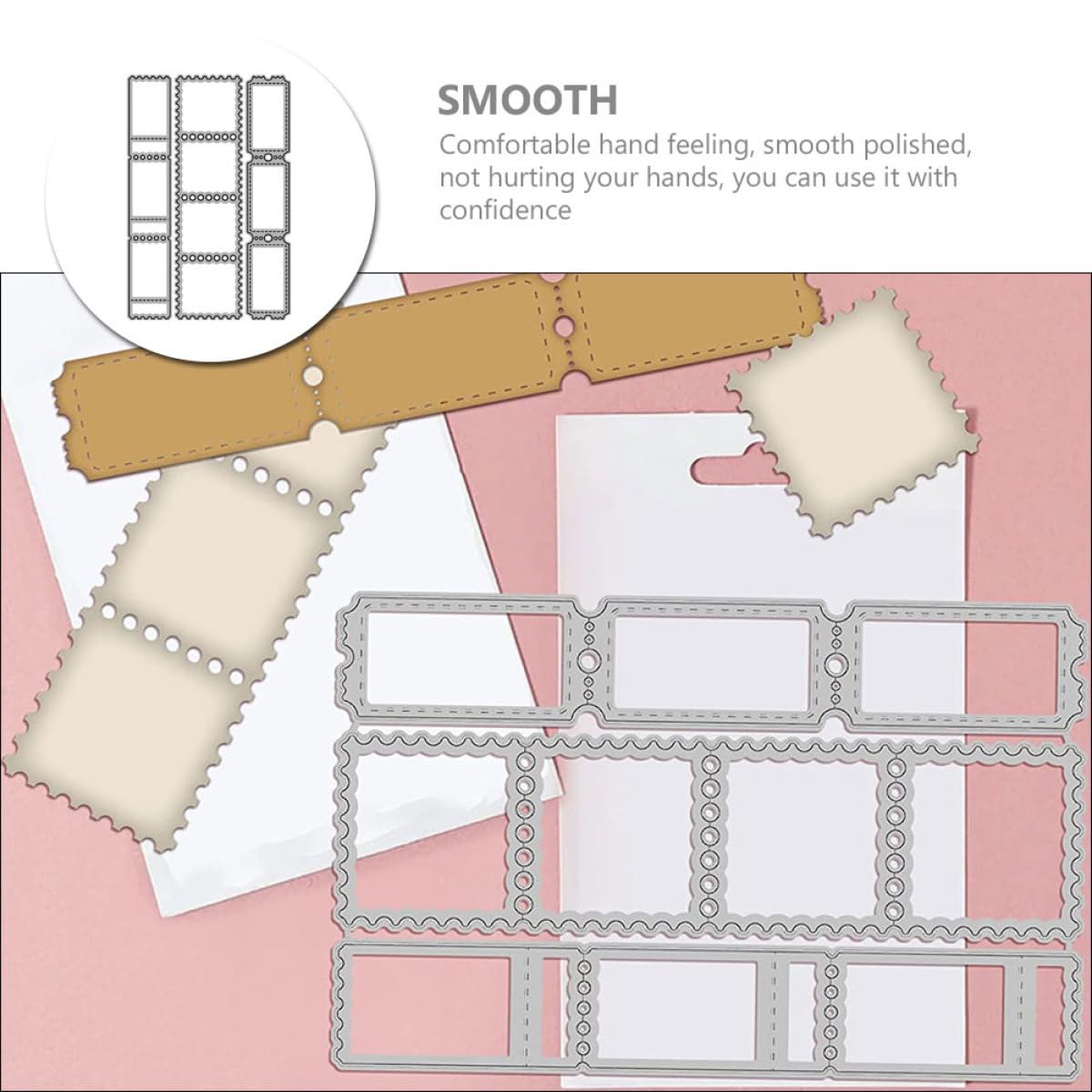 BESTonZON Troqueles de Corte para Manualidades Sellos en Acero al Carbono, Diseño de Flor Pulido Liso, Resistente y Fácil de Usar para Proyectos DIY y Artesanía