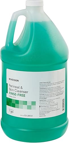McKesson Limpiador de piel perineal, 1 galón [paquete de 1] gel de baño sin enjuague para la incontinencia o el cuidado de la ostomía, aroma a