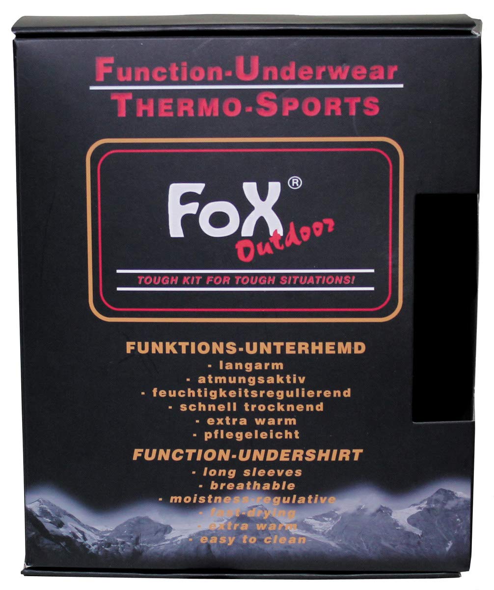 MFH Thermo-Sport-función - Camiseta Interior, de Manga Larga, Colour Negro, XX-Large