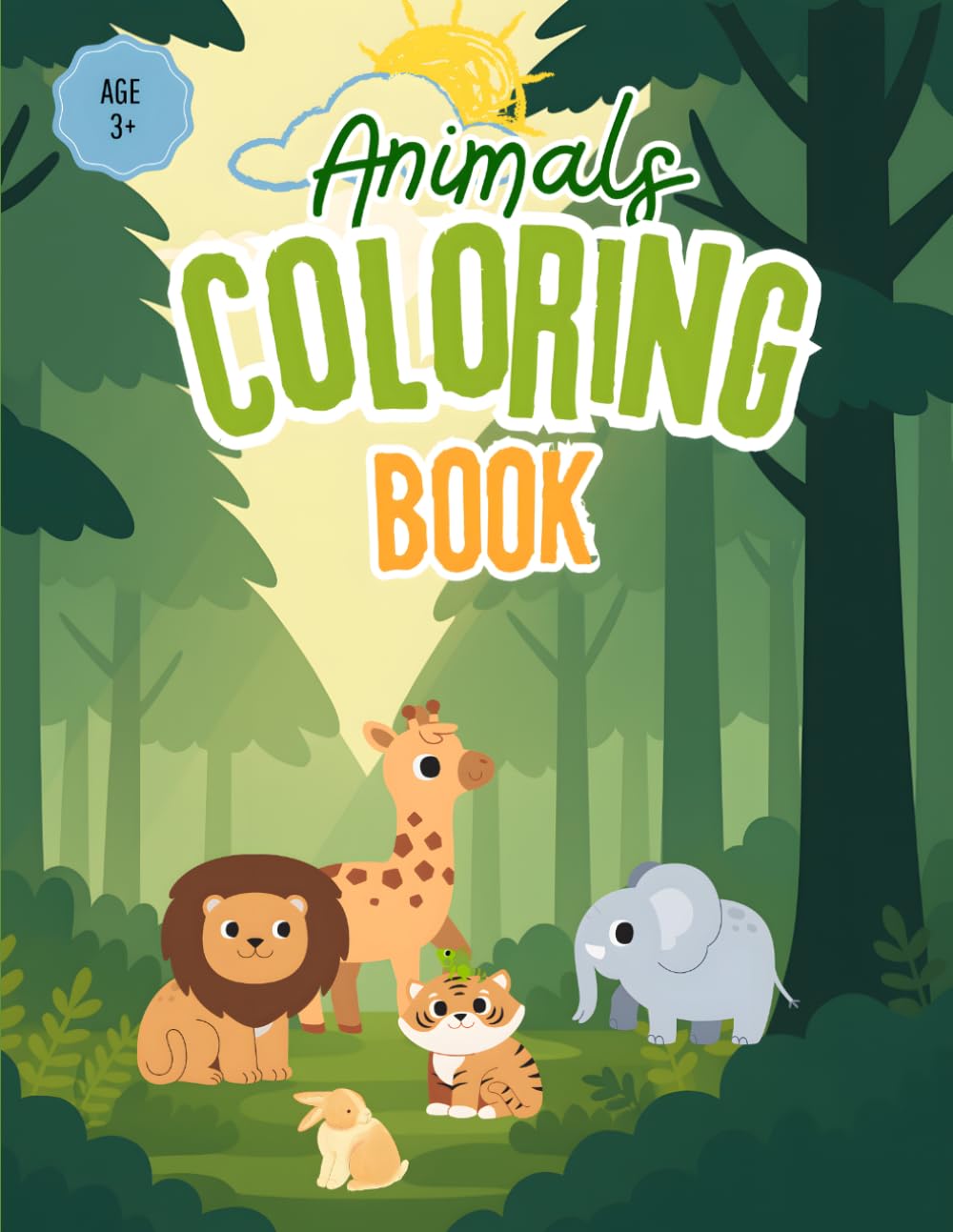 Amazing Animals Coloring Book for Kids: Fun and Easy Coloring Pages for Toddlers, Preschoolers, and Kindergarten Kids