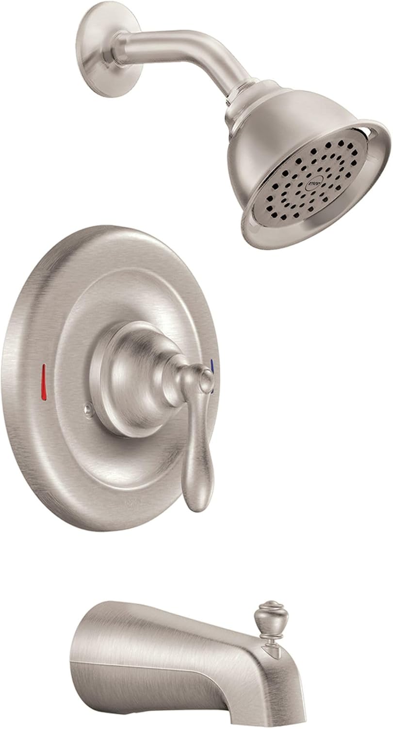 Moen 82496EPSRN Posi-Temp Pressure Balanced Tub and Shower Trim, Spot Resist Brushed Nickel