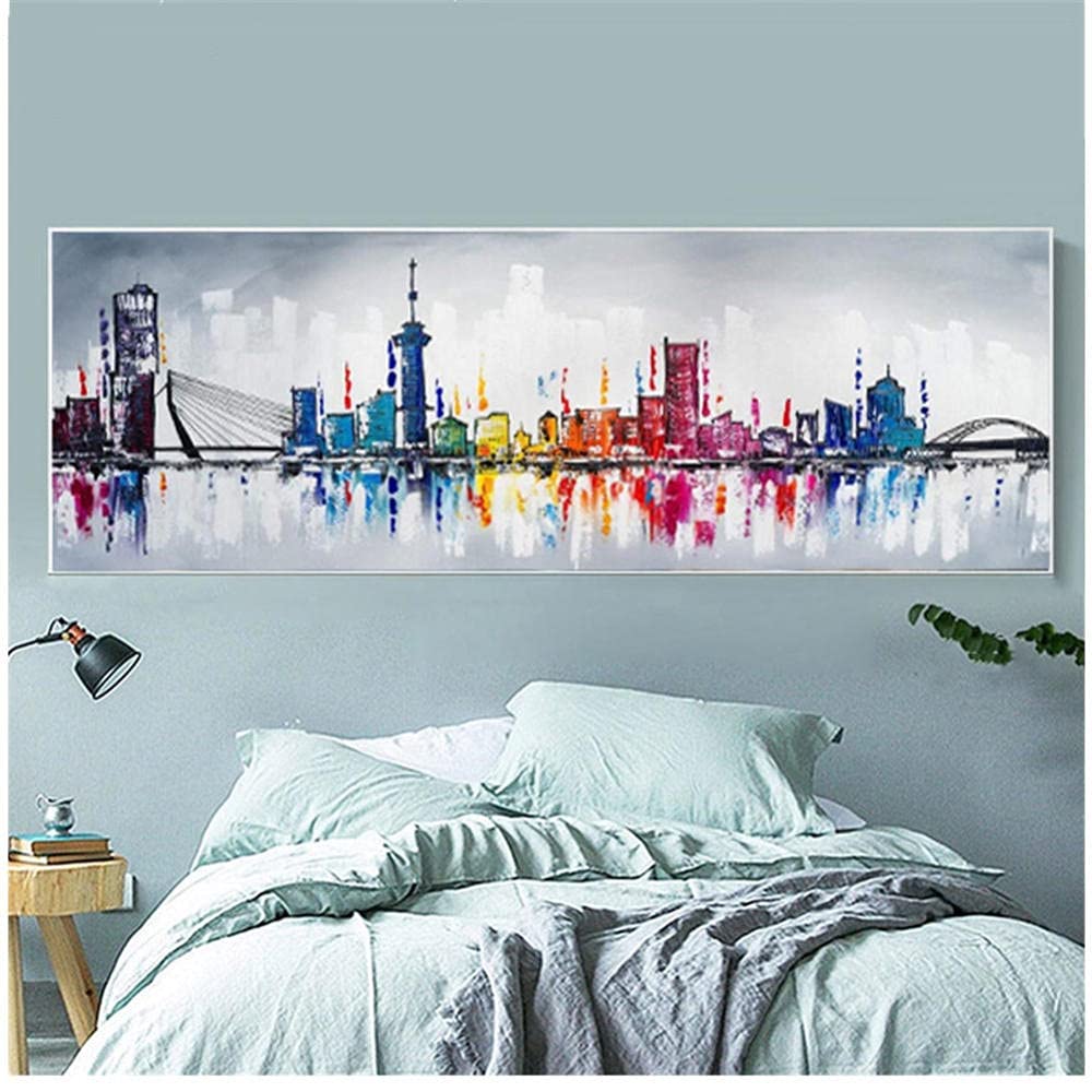 Broderie diamant kit complet ville 5D pour créer une décoration de chambre moderne et relaxante