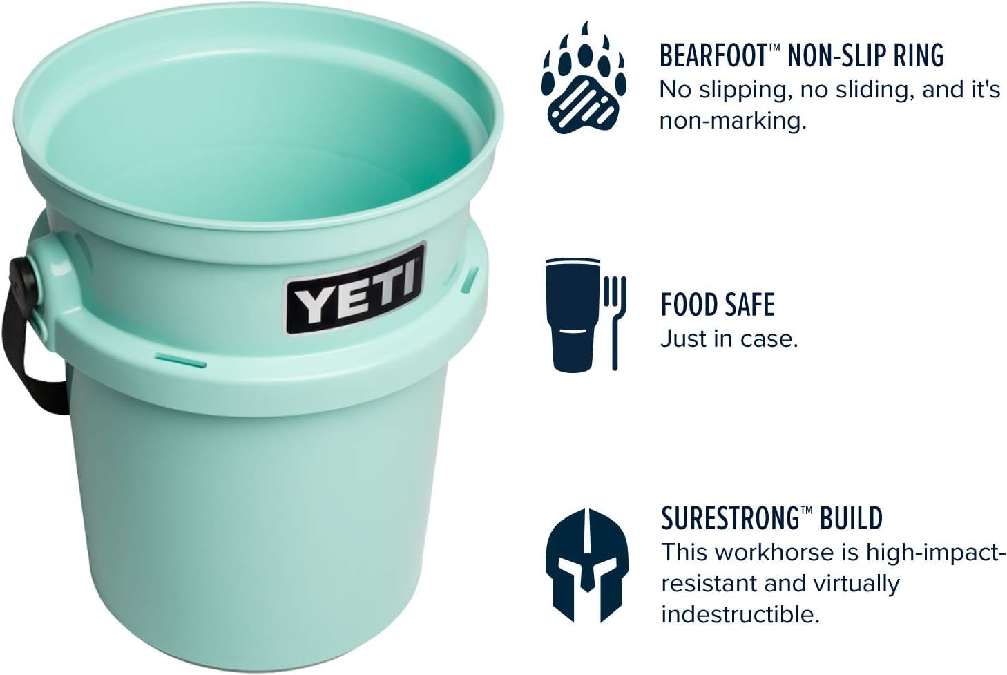 YETI Cubo de carga, 5 galones, espuma de mar