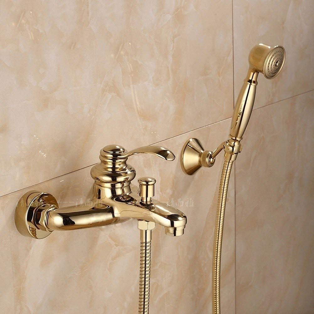 Robinet salle de bain avec douchette à la main en bronze style européen CRODY