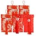 Red Envelopes Traditional Chinese Wedding,5 Pcs Chinese Element Silk Red Envelopes, Chinese Lucky Embroidery Red Envelopes for Wedding(3 Styles)