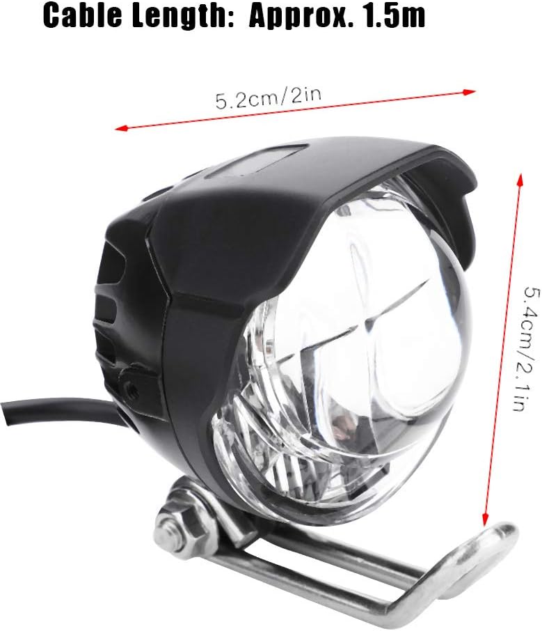 Horn Light, 2 in 1 LED Horn and Front Light, Electric Bike Light, 12V-80V Wide Voltage for EBIKE Scooter Motorcycle Commuters and Outdoor Enthusiasts