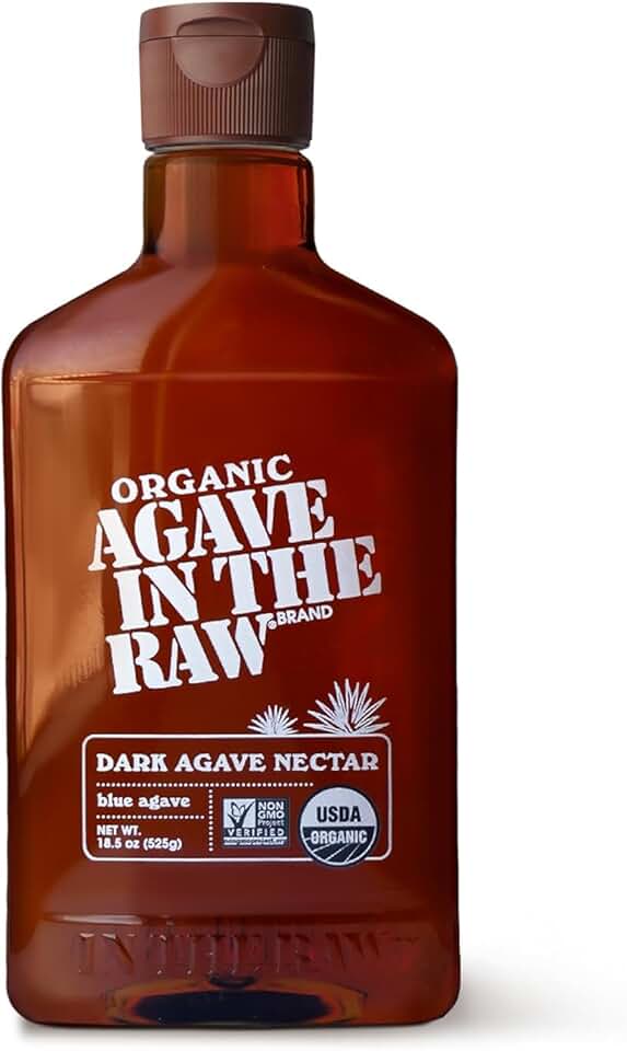 Organic Agave In The Raw Agave Nectar, 18.5 oz., Made With Blue Agave From Mexico, USDA Organic, Non-GMO Project Verified, Kosher Vegan and Low Glycemic Index USDA Organic