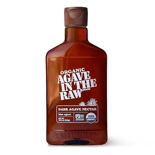 Agave In The Raw Organic Agave Nectar Edulcorante Orgánico, Jarabe de Agave Azul, sustituto del azúcar para café, hornear, cocinar, bebidas