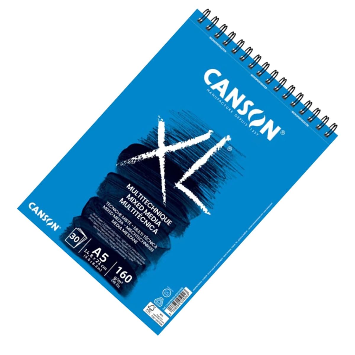 Amazon.com: CANSON XL Mixed Media 160gsm A5 Paper, Light Grain