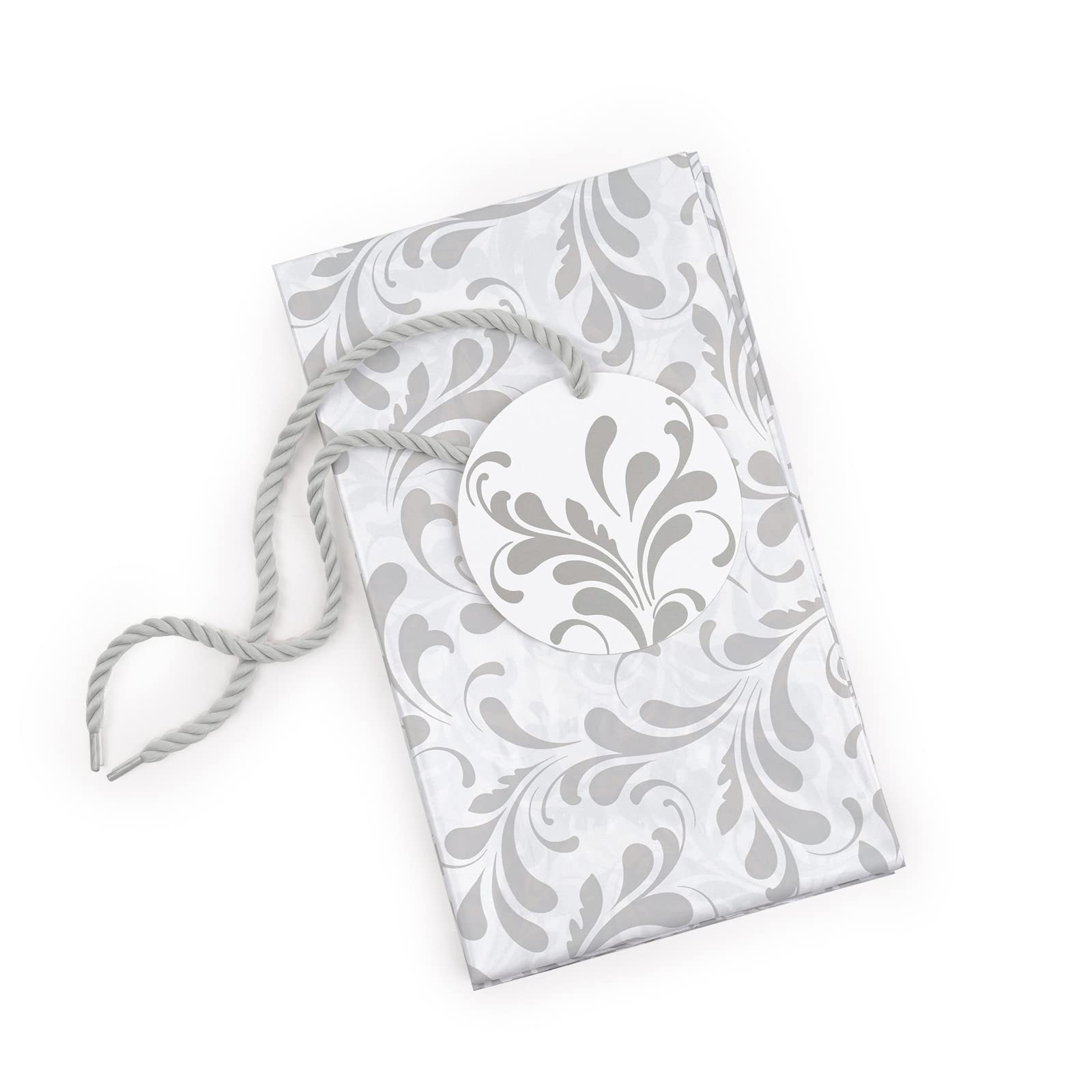 WRAPAHOLIC 56" Large Plastic Gift Bag - Silver Floral Jumbo Bike Bag Gift Wrap for Birthdays, Mother's Day, Wedding, Baby Shower, Parties, or Any Occasion - 56" H x 36" W