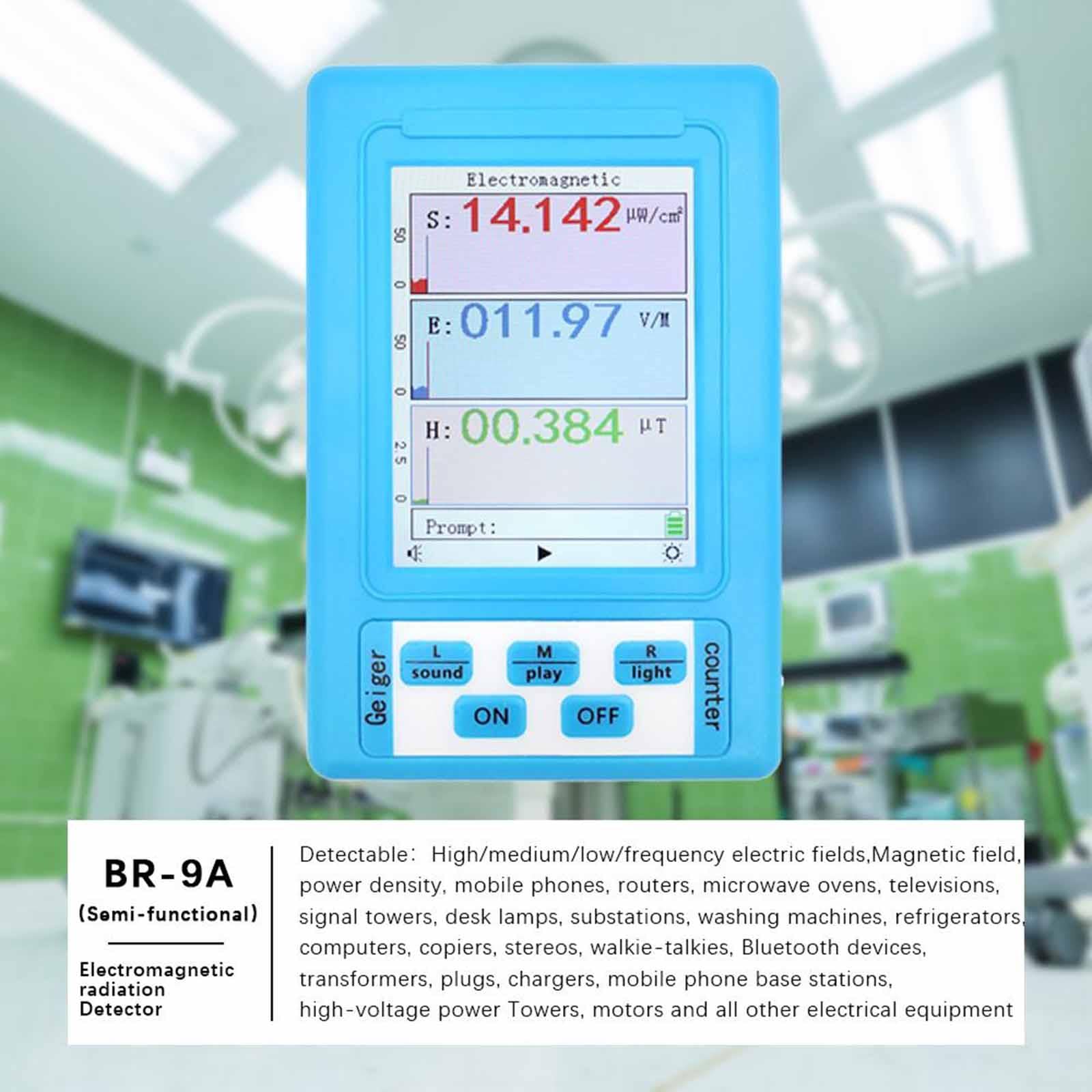 harayaa de Precisión Del Medidor EMF Del de Radiación Electromagnética BR-9A