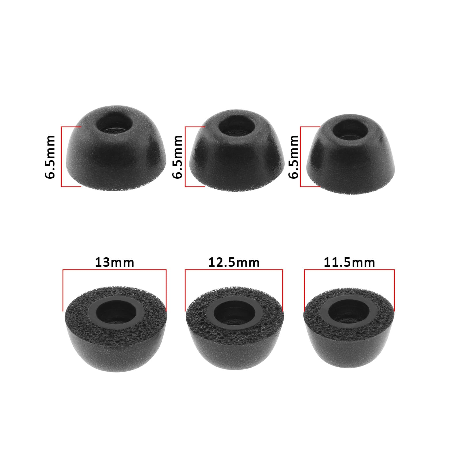 LT Easiyl 3 works Bluetooth Earphone Ear Tips Memory Foam Non-Slip Ear Tips Kit Includes Large Medium Small Sizes Compatible with Goo-gle Pixel Buds Pro Black - Image 4