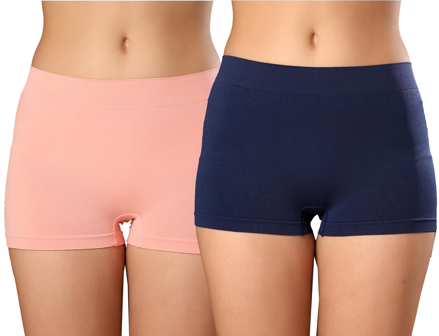 paavki Women's Pack of 2 High Coverage Hosiery Fabric Stretchable Boyshorts Panties |Seamless Boxer Short Brief | Soft Breathable Underwear-picture-15