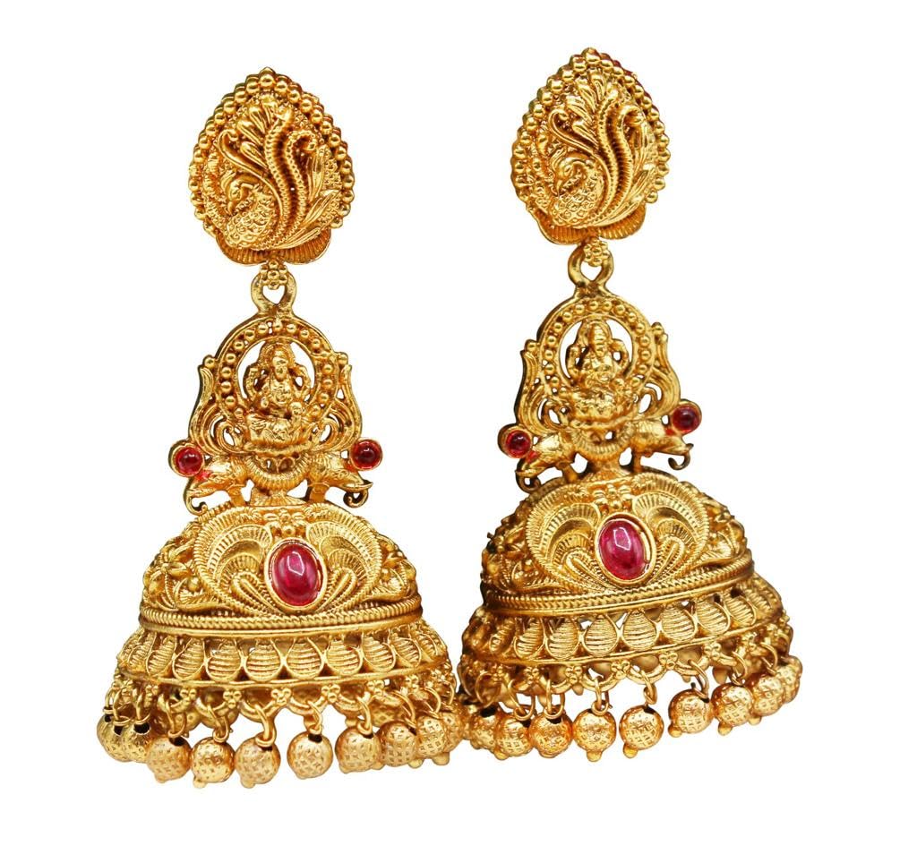 Nagneshi Art_Jewellery Traditional Gold Plated Stone Earring for Women And Girls (B0CNN5ZRGC) Amazon Price History, Amazon Price Tracker