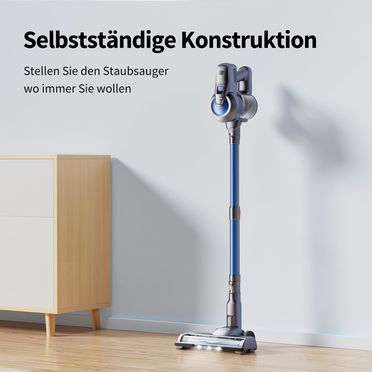 Kalado KCV500 Akku Staubsauger, 23kPa Saugleistung Ultraleichter Staubsauger Kabellos, 6-in-1 Handstaubsauger, 35 Min Laufzeit, kabelloser Staubsauger Stielstaubsauger für Tierhaare,Teppich, Hartböden