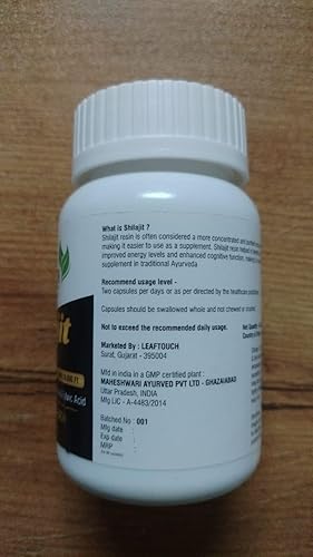 Miniatura 9 de LEAFTOUCH Shilajit Suplemento 60 cápsulas, paquete de 1 (500 mg cada una) Probado en laboratorio