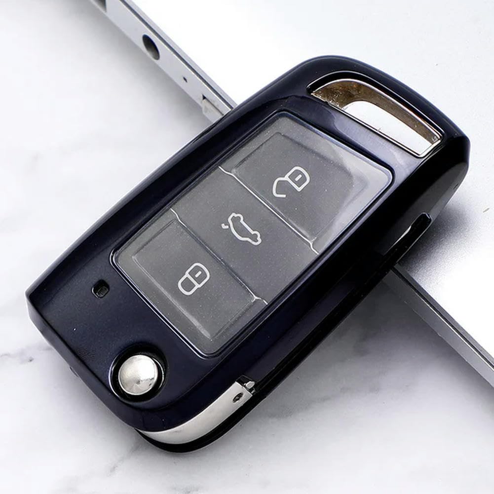 ModeXoTPU Car Remote Key Case Cover Shell Keychain for Golf 7 MK7 Tiguan for Skoda Octavia Kodiaq Karoq Key Protector