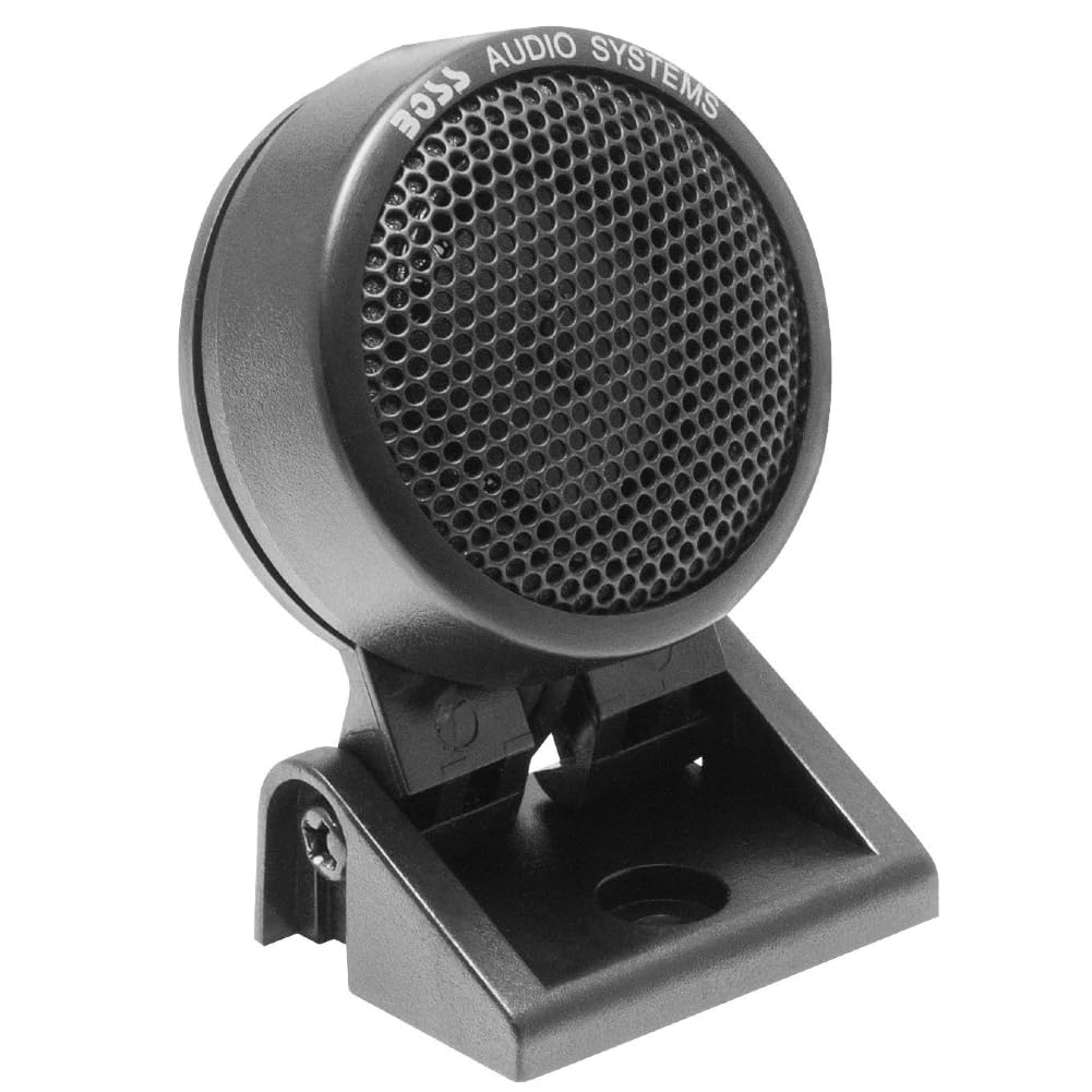 Kit Set para Boss Audio Systems TW18 TW 18, 2 tweeters de 3,7 cm, 37 mm de diámetro, 100 vatios rms 200 vatios máx., 4 ohmios, 1,2 cm de Profundidad, para Coches, en Pares