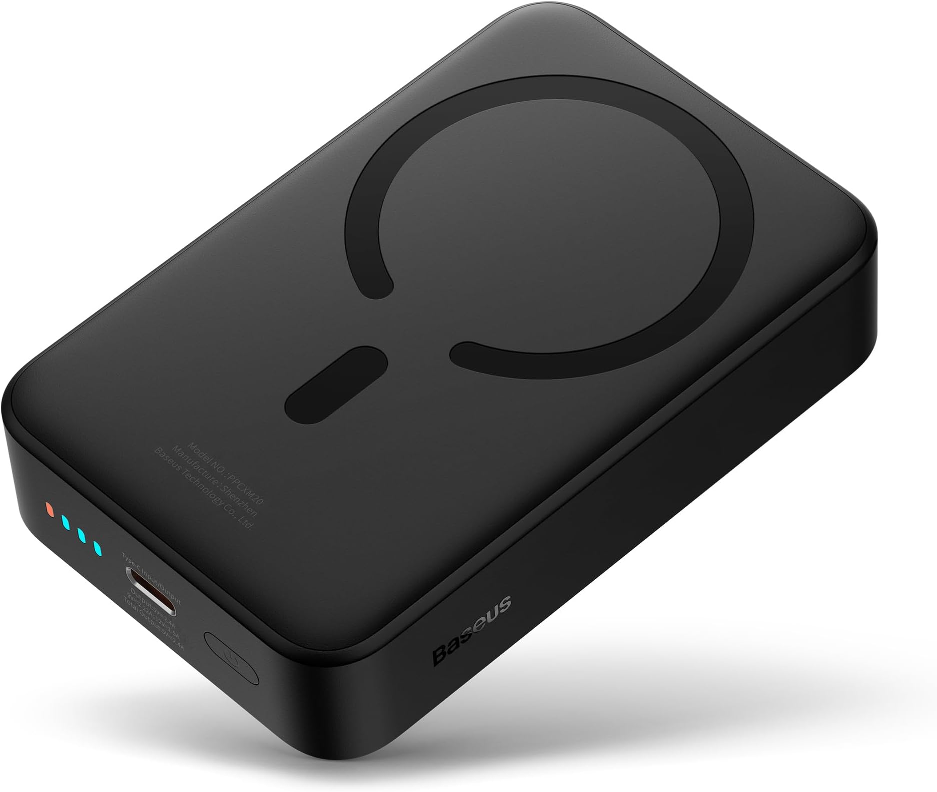 Baseus Magsafe Portable Charger for iPhone, 20,000mAh 20W Magnetic Power Bank, Fast Charging Wireless Battery Pack with 20W USB-C for iPhone 16/15/14/13/12 Series, 2025 Version, Black