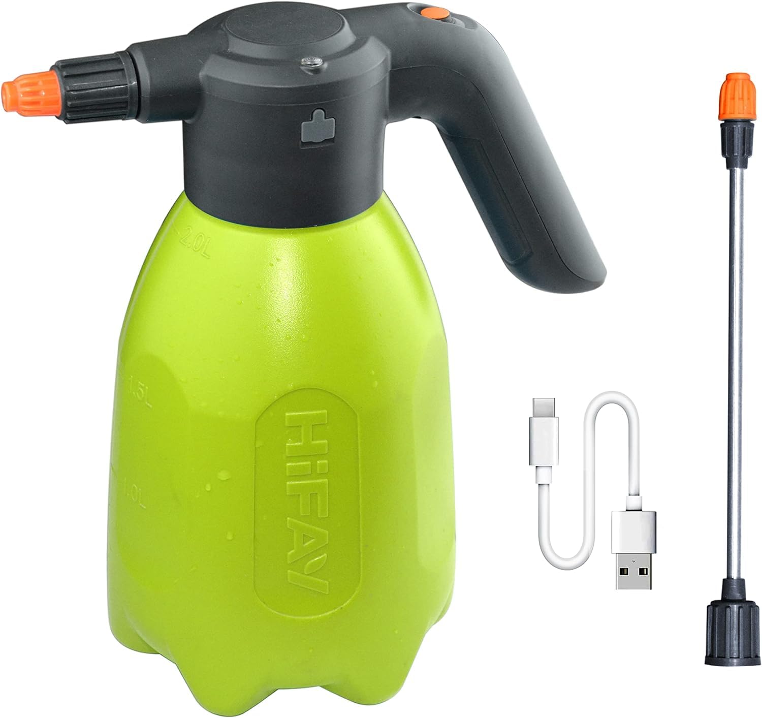 KASTWAVE ES2-PRO Electric Spray Bottle 2L, Rechargeable Battery Powered Pump Sprayer, Automatic Plant Mister, Indoor Watering Can, 60 Sprays per Charge for Home and Garden