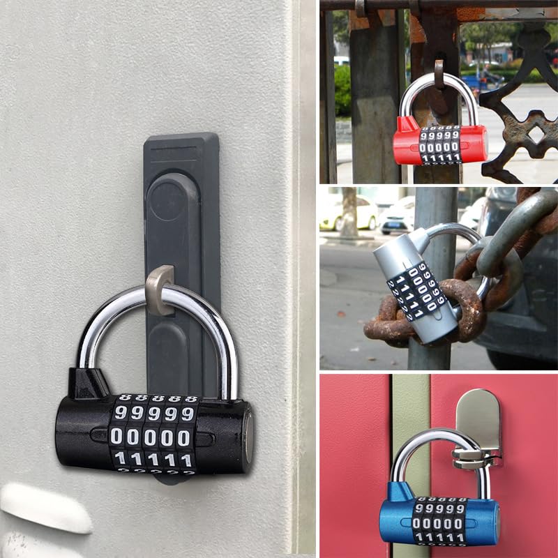 Cadenas Code Cadenas à combinaison à 5 chiffres avec mot de passe Cadenas(Blue)