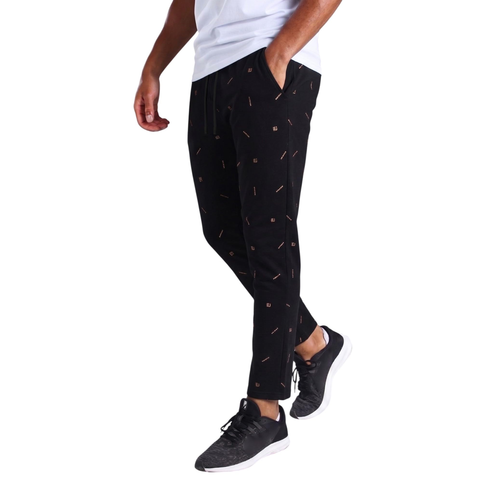 feel track Men's Regular Fit Printed Track Pants-picture-29