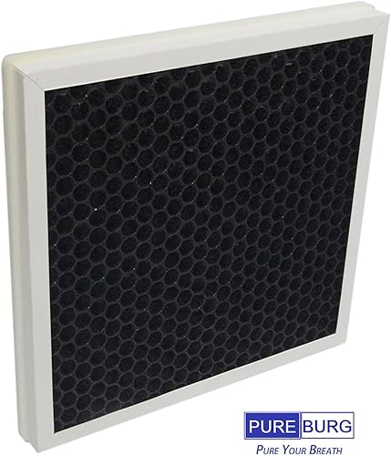 Miniatura 5 de PUREBURG Filtro HEPA de repuesto compatible con purificador de aire LAMPICK Cleaner-A6, paquete de 2 unidades H13 de carbón activado por filtración