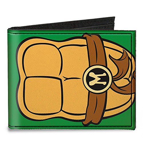 Buckle-Down Canvas Bi-fold Wallet-Classic TMNT Michaelangelo Turtle Sh