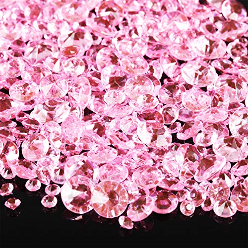 image for Hicarer 6000 Pieces Acrylic Diamonds Clear Table Scatter Crystals for 