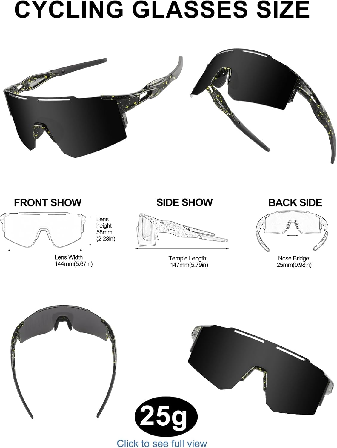 OULAIQI Cycling Sunglasses Polarized Sunglasses for Cycling Men Women with 1 Lens or 3 Interchangeable Lens Baseball Glasses
