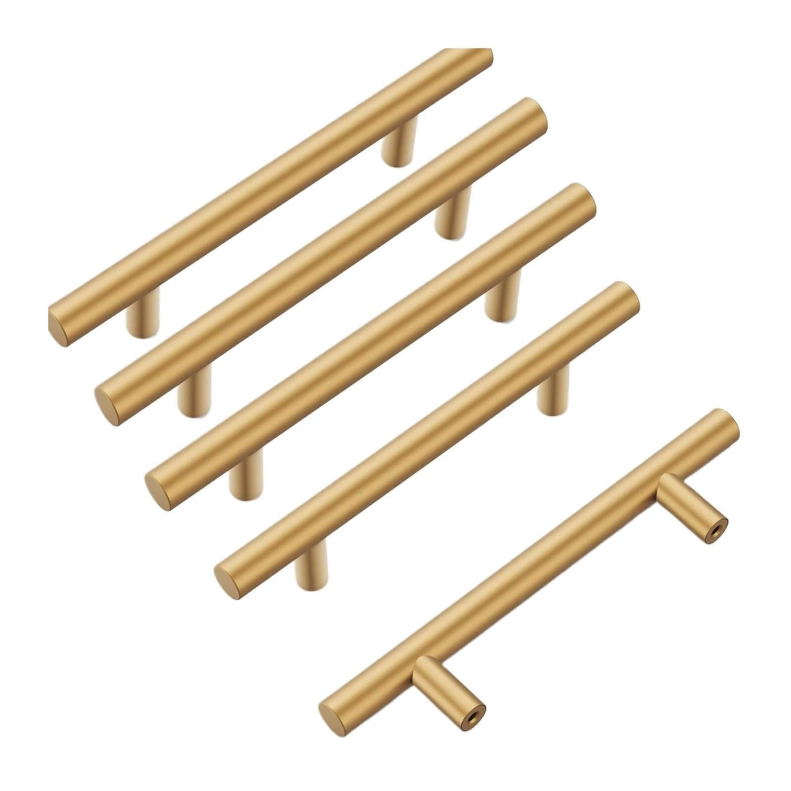 Znjamn Yellow 5 Pcs Classic Cabinet Handles Dresser Drawer Pulls, Bathroom Hardware, 96Mm Hole Centers For Cabinet