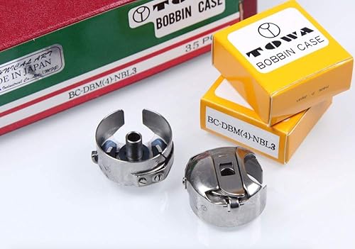 Miniatura 2 de 2 piezas originales TOWA Brand BC-DBM(4)-NBL3 Jumbo Bobbin Case para WANPING GC0303/GC6-7, Brother DB2-B748A/SN-7240-5 máquina de coser