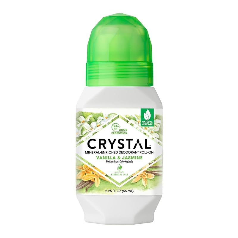 Desodorante mineral roll-on Crystal Essence Vanilla Jasmine, 66 mL