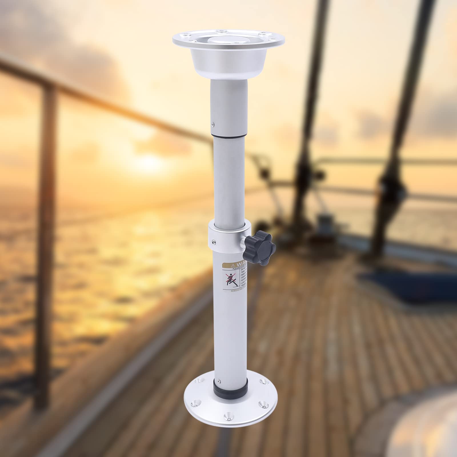 Adjustable Table Pedestal Stand Leg Base Aluminum Table Base Detachable Coffe Table Stand for Bar Pub Home Office Restaurant Marine Boat Yacht Caravan RV Load Capacity 155LBS