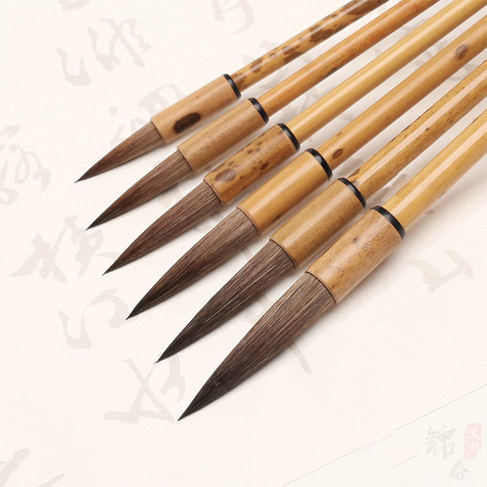 Set di 6 pennelli per pittura e calligrafia cinesi