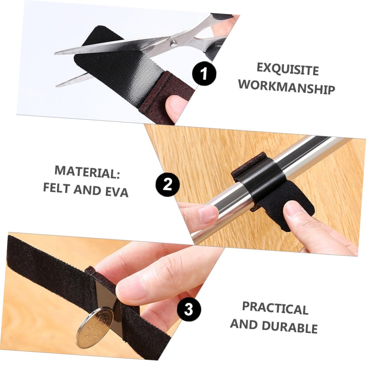 Housoutil 4 Juegos De Protectores para Patas De Silla Deslizadores De Muebles Sin Fieltro para Proteger Pisos De Madera 12 Unidades X 4