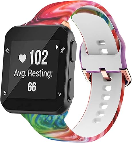 Miniatura 4 de Correa de reloj compatible con reloj Garmin Forerunner 35, correa de silicona de repuesto de moda para hombre y mujer