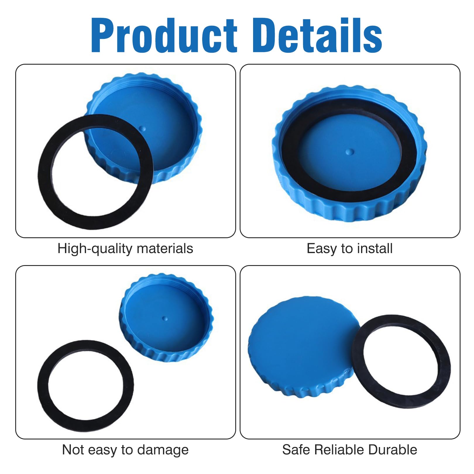 Set Di 2 Tappi Invernali Per Piscina 90mm - Resistenti Al Gelo E Impermeabili Per Raccordi