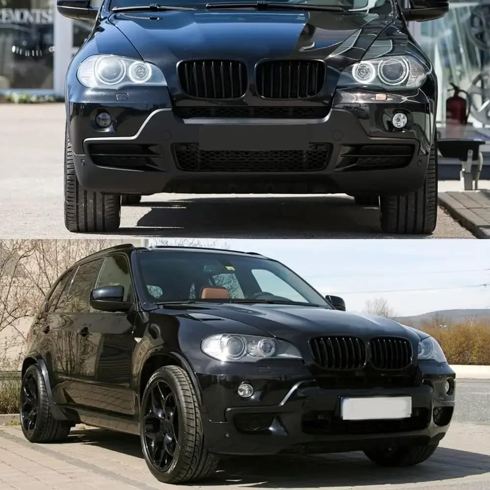 Gangying E70 zwarte radiatorgrill voor BMW X5 X6 E70 E71 nieren dubbele grille sport radiatorgrill glanzend zwart E71 radiatorgrill voor 2007-2013