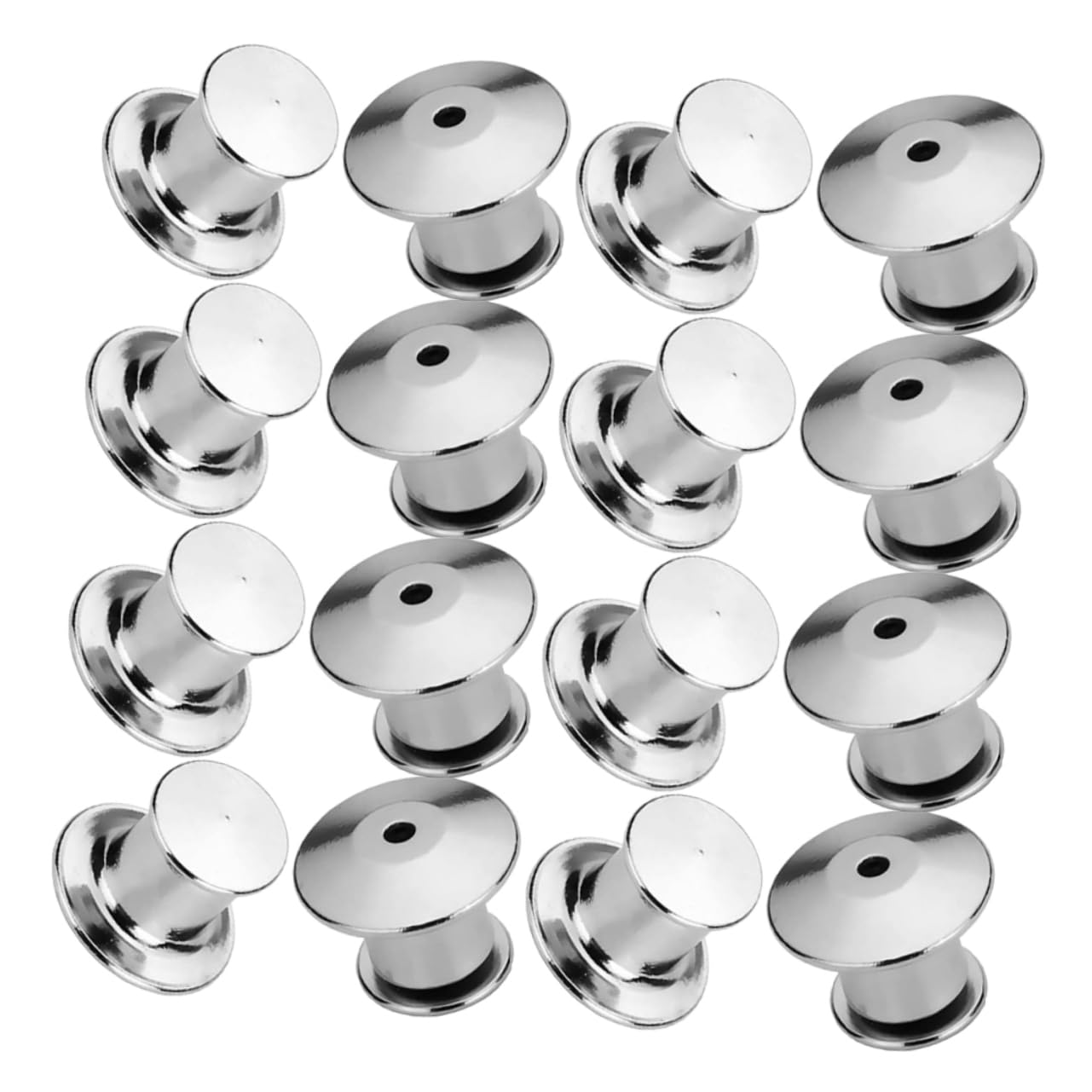 Housoutil 30pcs Metal Pin Backs Locking Pin Mechanism Secure Fasteners for Business Casual Wedding Occasions