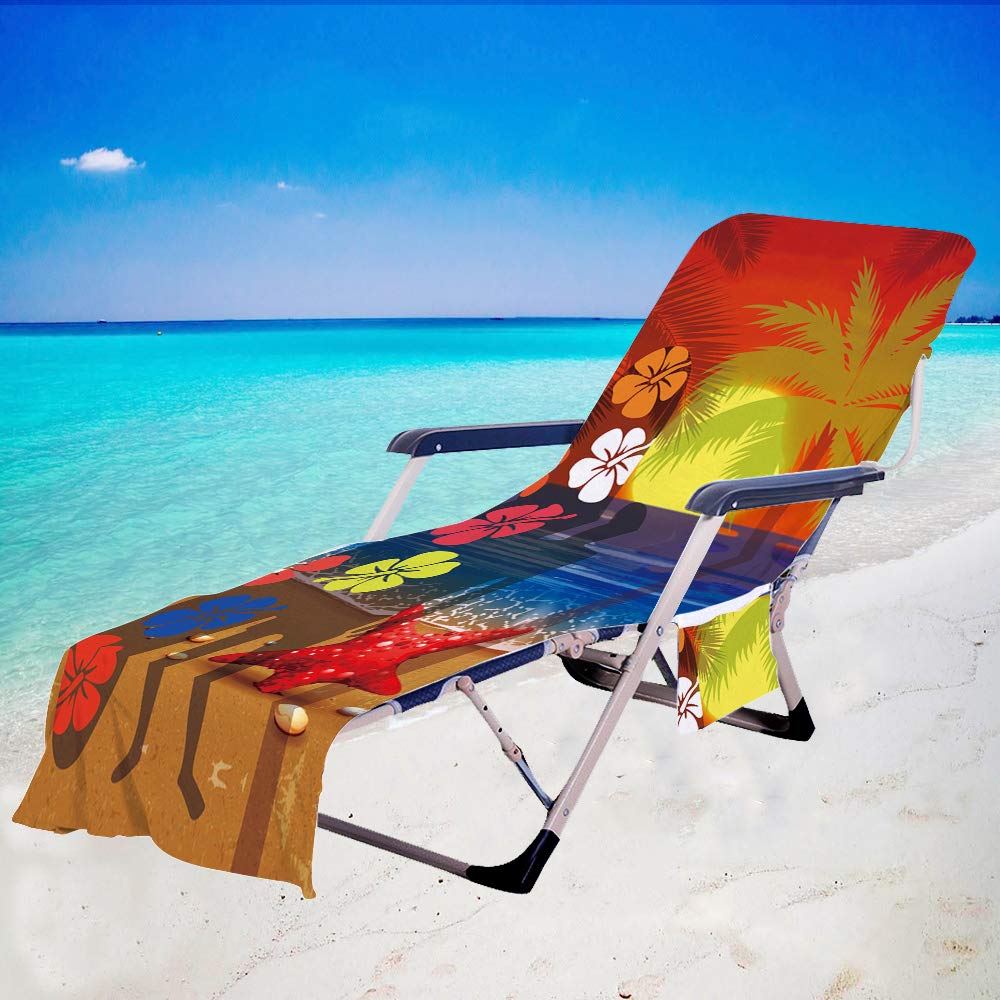 Uyeoco Sonnenliege Auflage - Frottee Bezug Mit Taschen Für Garten & Strand