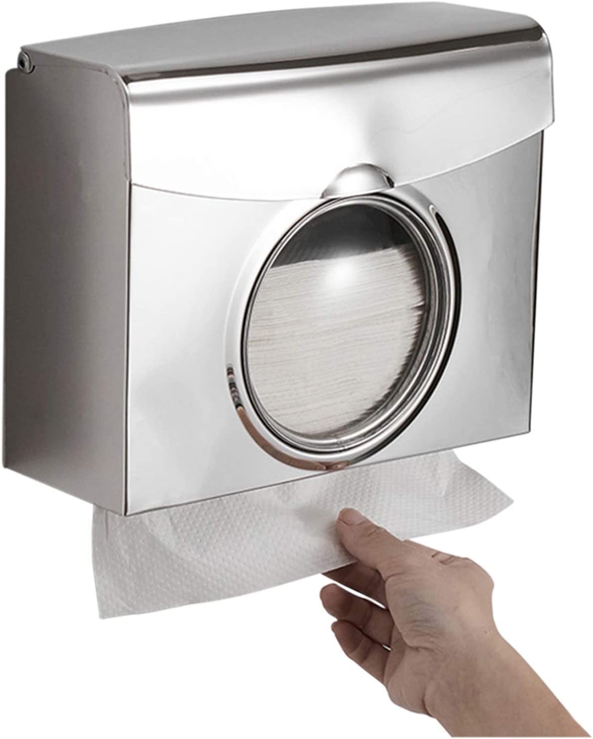 Donazione di Asciugamani di Carta in Acciaio Inossidabile Dispenser di Asciugamani a Doppia erogazione a Parete Dispenser di Asciugamani da Cucina