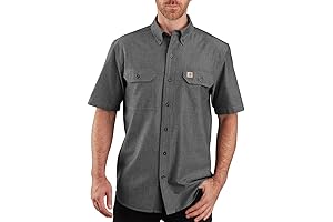 Carhartt Mens Loose Fit Midweight Chambray Button Up Shirt