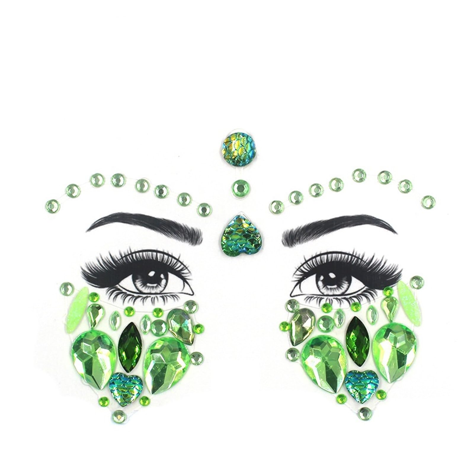 Tatuaje pegatinas de cristal tatuajes temporales purpurina mascarada fiesta mujeres(L0007)