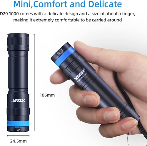 Miniatura 2 de XTAR D20 1000 lúmenes buceo luz impermeable buceo antorcha submarino buceo luces submarino buceo linterna submarina