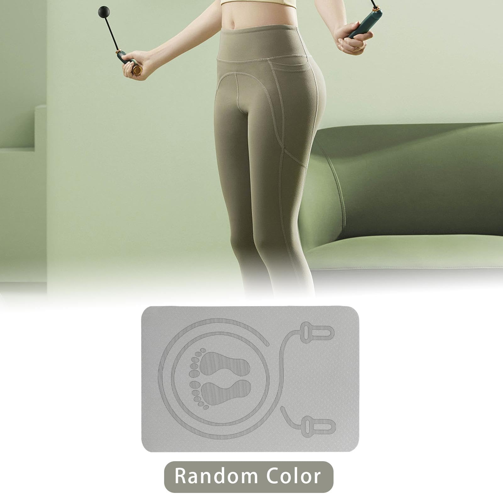 Exercise Equipment Mat Floor Mat High Density Fitness Gym Mat for indoor,Jump Rope Mat,Elliptical Mat, 0.6 thick