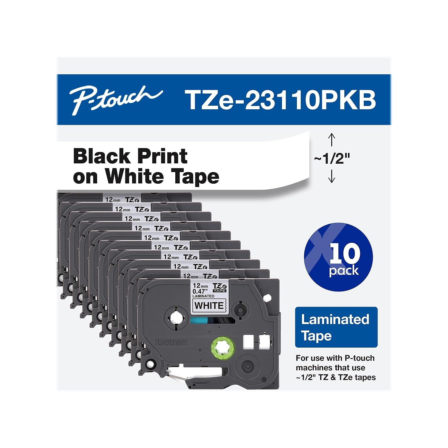 Amazon.com: Brother Genuine P-Touch, TZe-231 10-Pack Tape