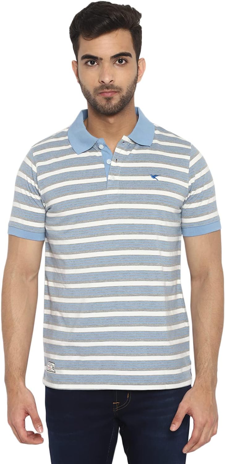 – Men's Striped Regular fit Polo Shirt