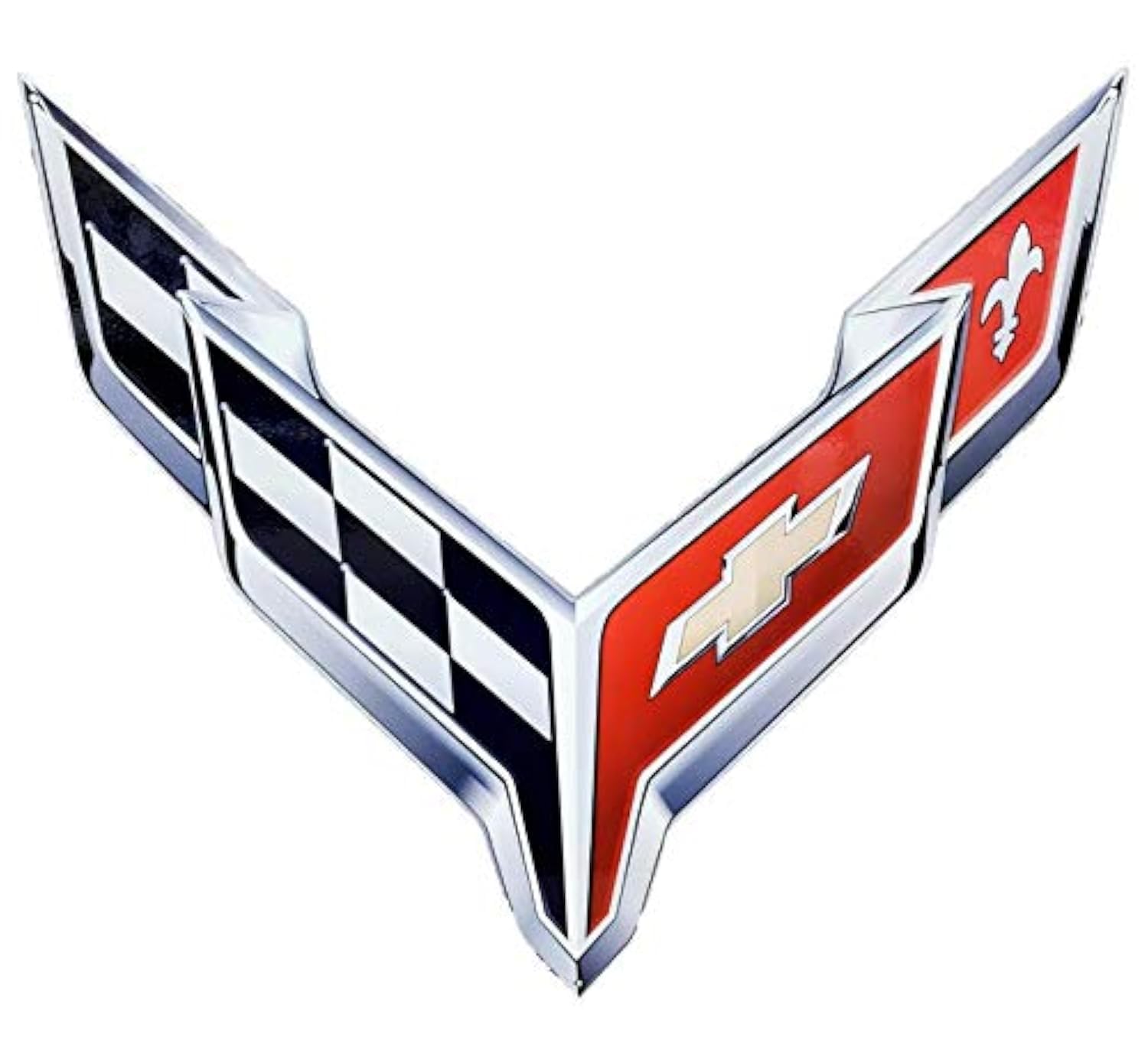 C8 Corvette Metal Wall Hanging Sign - Made in USA Next Generation Steel Wall Art (4.5" x 4.5")